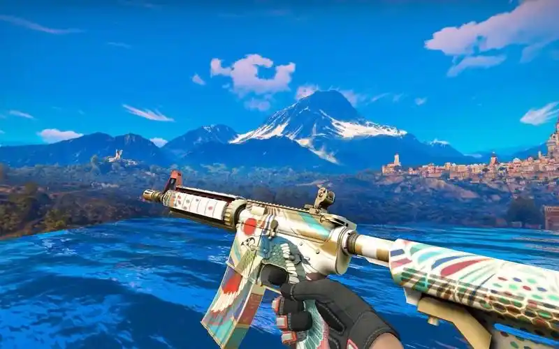 【csgo】阿努比斯收藏品,新m4a4游戏中检视(崭新)