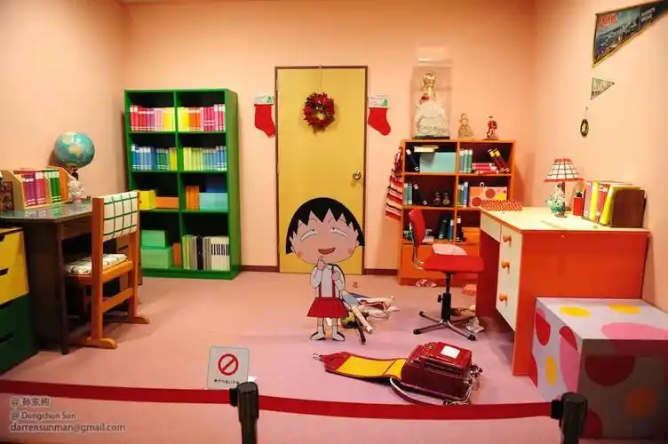 里面最精彩的实景部分,一组组立体场景呈现眼前,有小丸子家的厨房