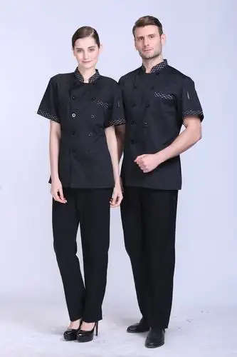 厨师服短袖酒店餐厅厨房饭店后厨服装餐饮服务员厨师工作服短袖夏