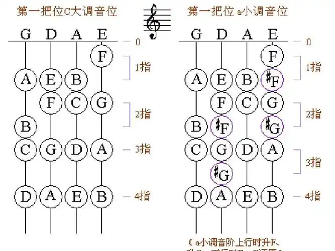 小提琴初学者把位图ppt