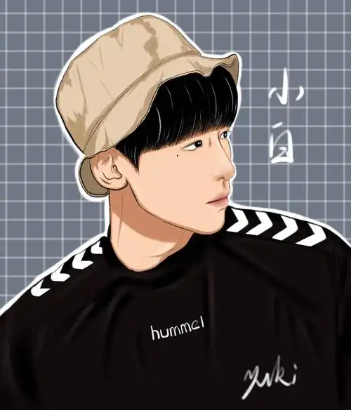 手绘头像-宝藏男孩白敬亭