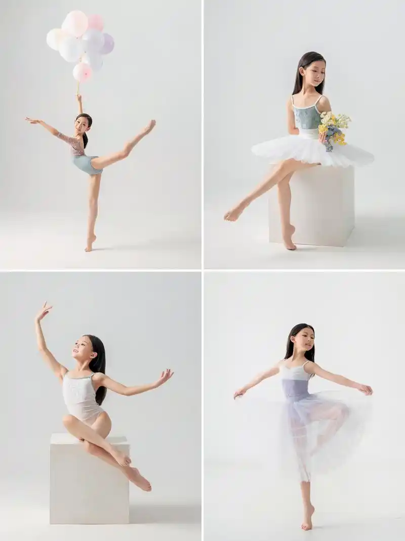 少儿舞蹈写真- 唯美舞姿,收藏这一篇就够了 跳芭蕾舞的小女孩们,在给