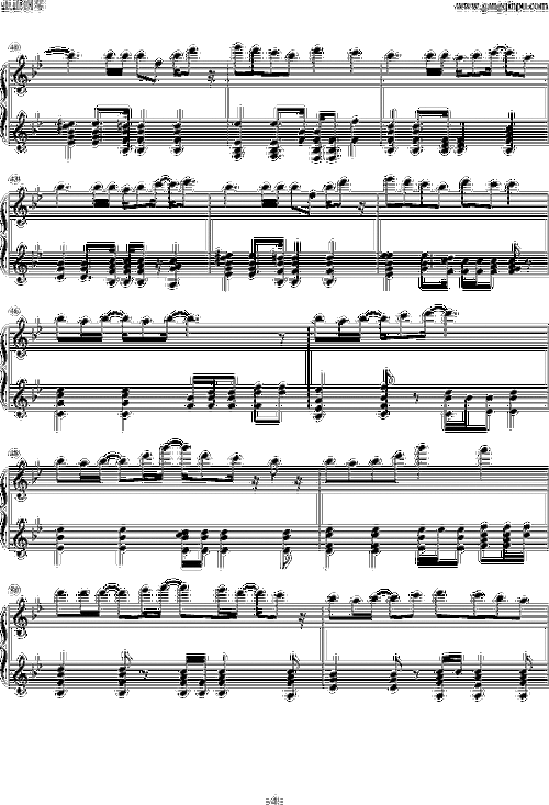 倔强 五月天 钢琴谱 五线谱