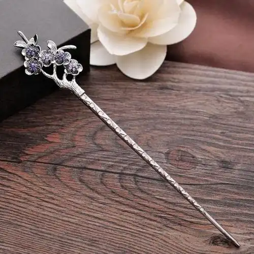发簪银得利饰品梅花古典古风古装古代盘发韩国女发簪簪子发钗头饰发饰