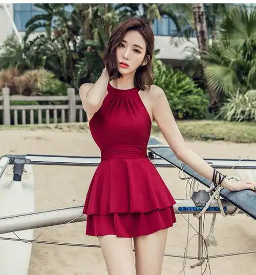 泳衣女分体保守两件套新款时尚遮肚显瘦性感韩国ins大码温泉泳装蚩云