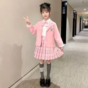 秋装5公主裙女童12洋气小学生百褶裙套装短裙子十岁10jswood服饰67