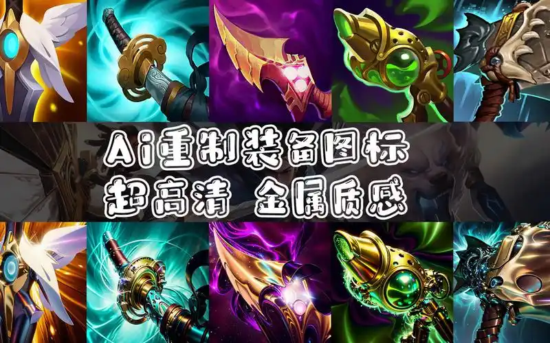 ai重制lol装备图标!金属质感 超丝滑
