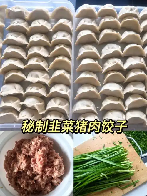 秘制韭菜猪肉饺子手把手教你包饺子鲜美