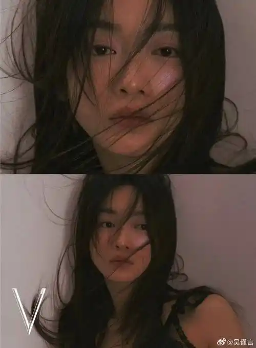 吴谨言再登杂志封面,慵懒随性接地气,身姿窈窕美如初恋_身材_黑色