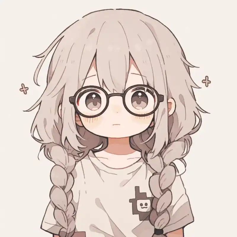 戴个眼镜,是不是会显得更有文化点……戴眼镜的女生头像#女生头 - 抖