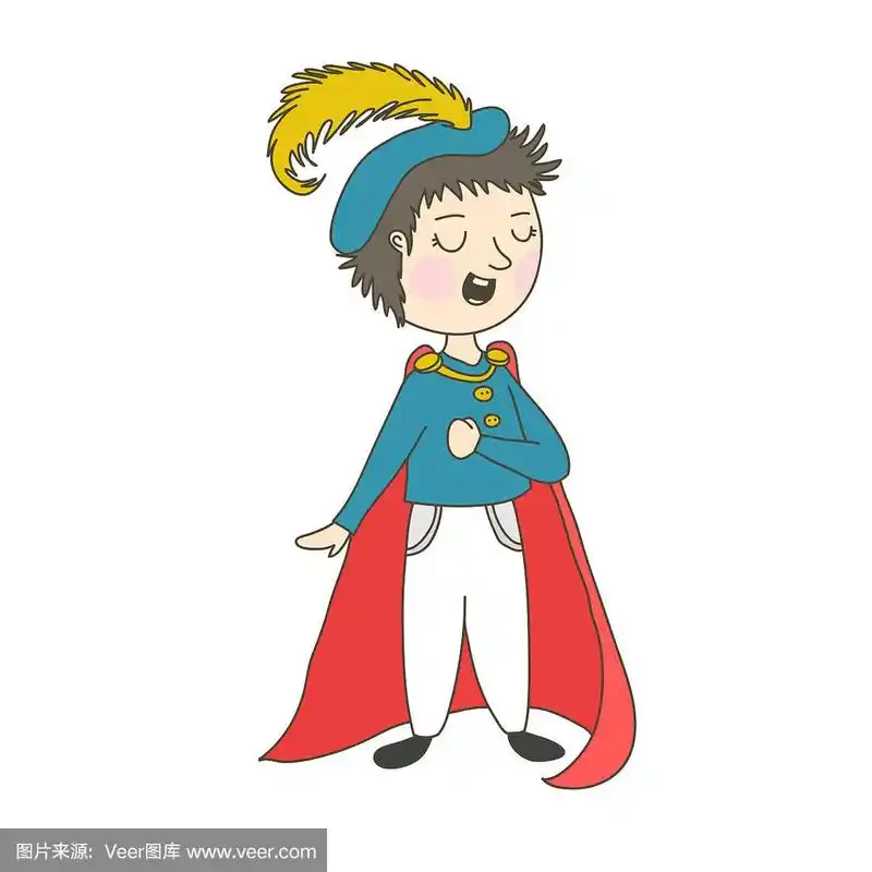 可爱的,男孩,王子,衣服,贺卡