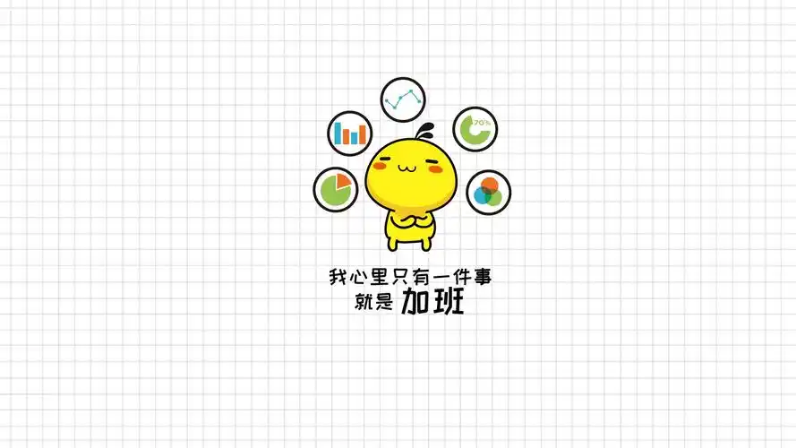 油爆叽丁爱加班励志可爱卡通图片壁纸