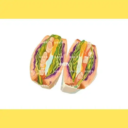 手绘轻食手绘三明治00