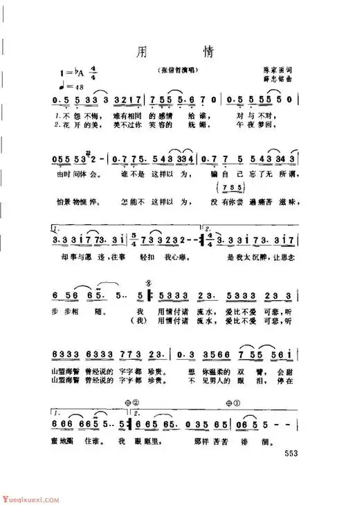 张信哲演唱【用情】1997  陈家丽词  薛忠铭曲