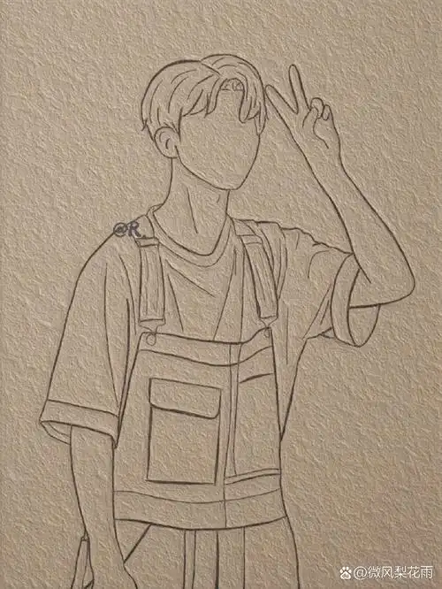 蔡徐坤简笔画教程