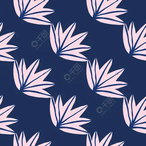 当代热带棕榈叶涂鸦矢量图.时尚创意设计.作品详情文件格式:eps文件