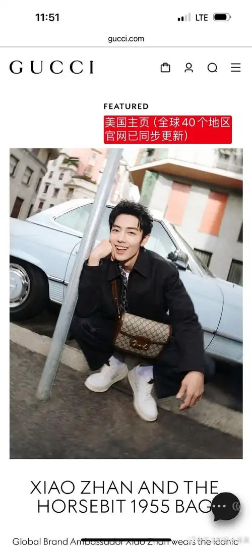 肖战gucci品牌代言人##我与马衔扣##gucci1955包