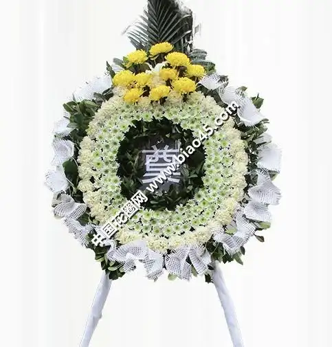 鲜花花圈|祭奠花圈-秋风桐叶-点击浏览商品大图