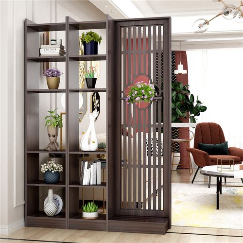 屏风玄关入户进门实木遮挡中式隔断新中式户型门厅