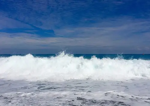 雪白的浪花,送来太平洋的凉风
