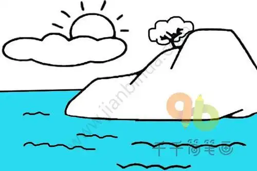 湖泊简笔画湖泊简笔画图片大全儿童