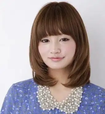 清纯唯美女生内扣发型图片