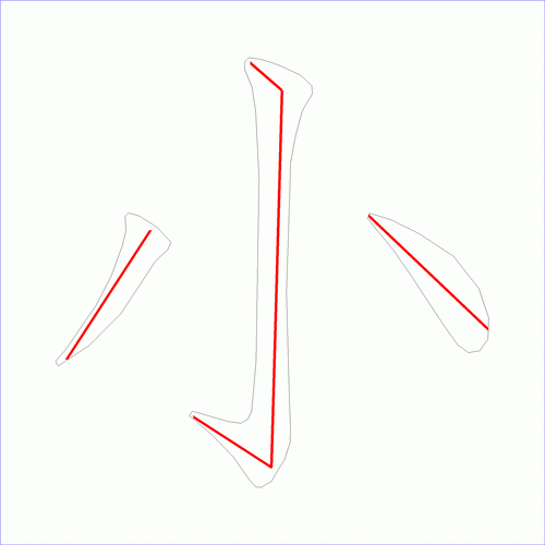 国字小的笔顺3画