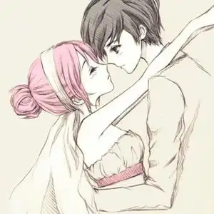 揽腰拥抱_卡通情侣头像图片_扣扣居