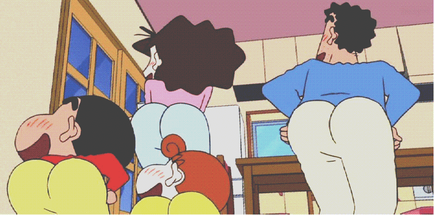 蜡笔小新动态图gif信不信我这个拳头下一秒落在你脸上