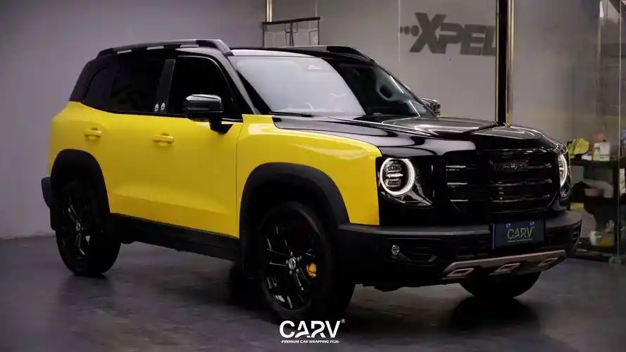 哈弗大狗卡孚改色膜白金钢琴黑和白金葵花黄_搜狐汽车_搜狐网