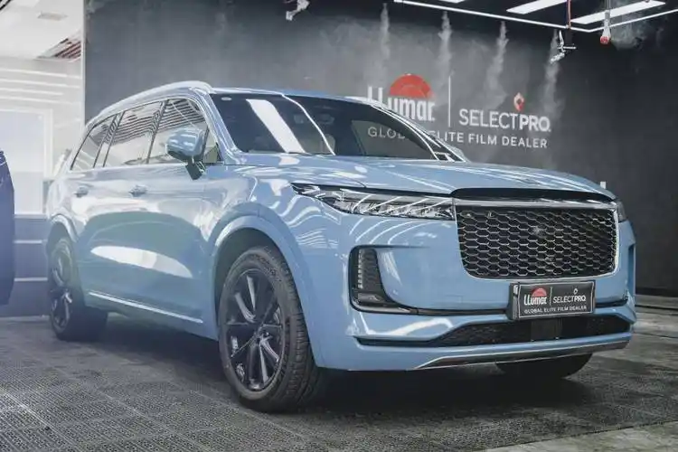 天津贴膜理想one瓷器蓝改色案例分享_搜狐汽车_搜狐网