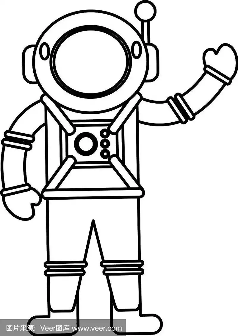 宇航员航天服头盔轮廓