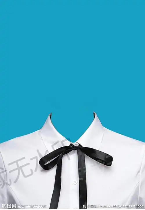 证件照模板衬衫女性白衬衫设计图__psd分层素材_psd分层素材_设计图库