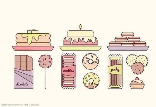 手绘可爱糖果甜点2亲子趣味创意简笔画,画可爱的爱心表情包,涂色后是