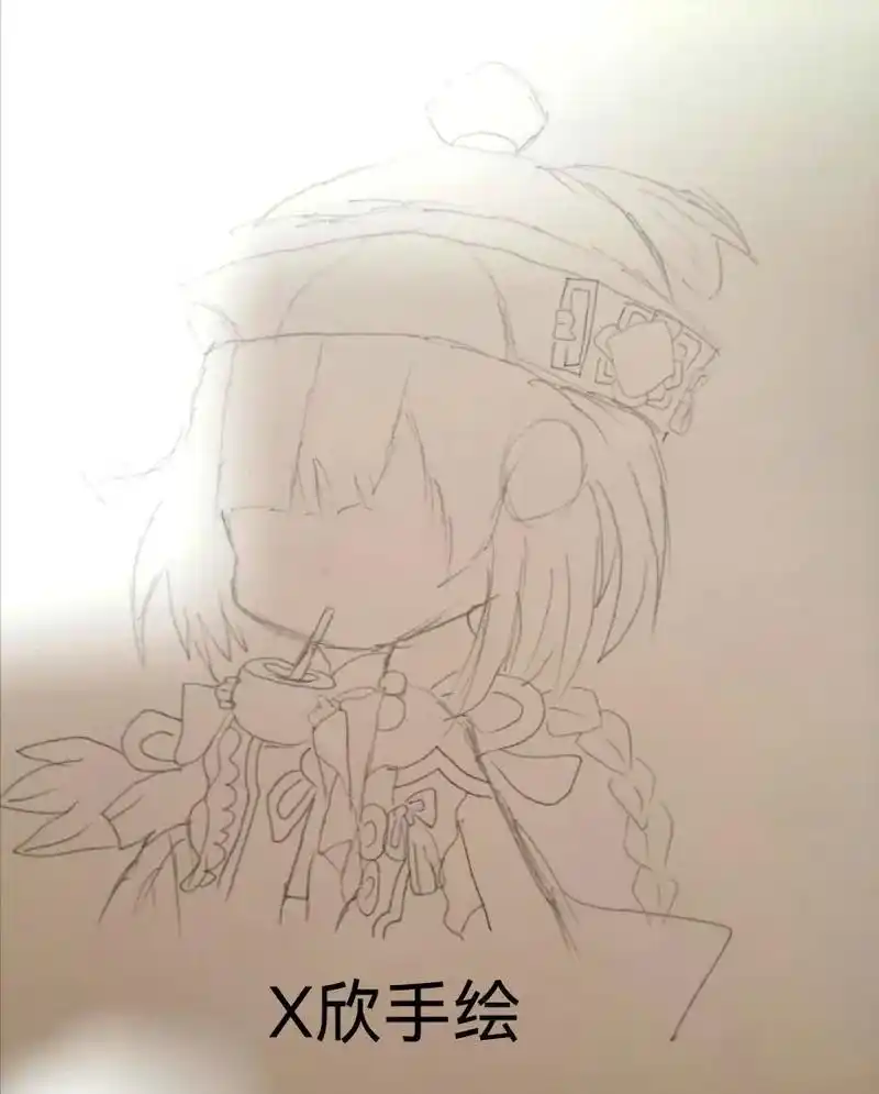 自学画画打卡 #动漫手绘 #铅笔画 #q版人物 #卡哇伊  - 抖音