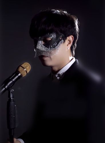 蒙面唱将面具 男士朋克夸张 银色简约蒙面歌手唱将万圣节假面舞会面具