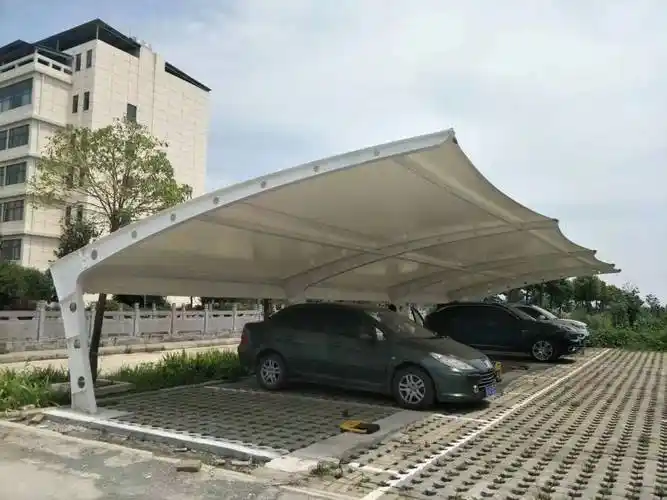 舟山电动汽车充电桩车棚简易钢结构车棚建筑膜材加工厂