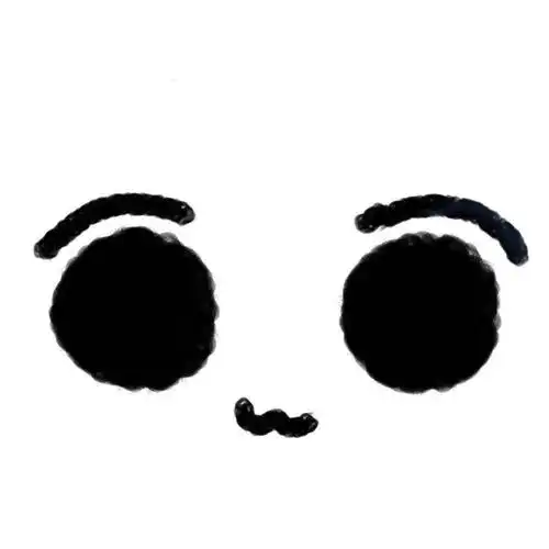 萌萌哒的黑白简笔画表情头像