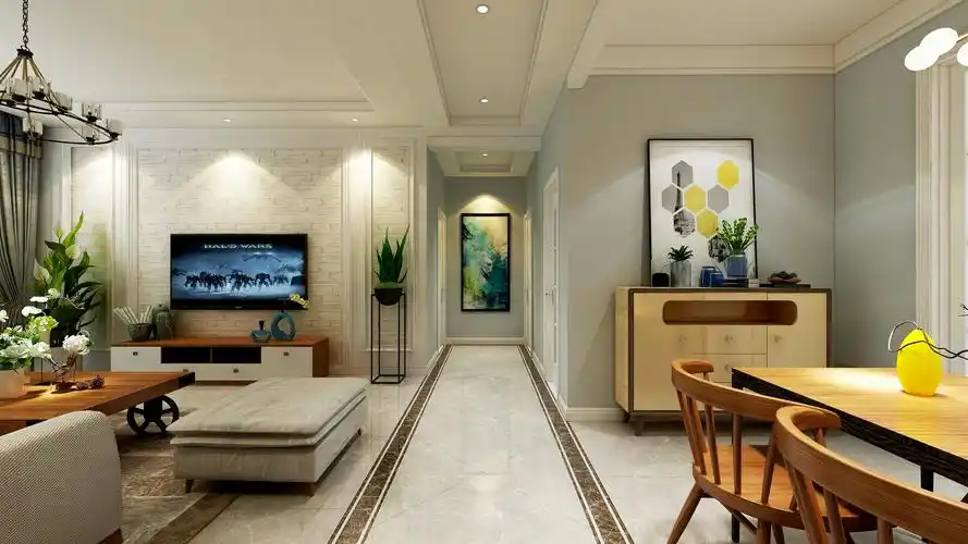 标签大全小户型客厅餐厅一体装修效果图