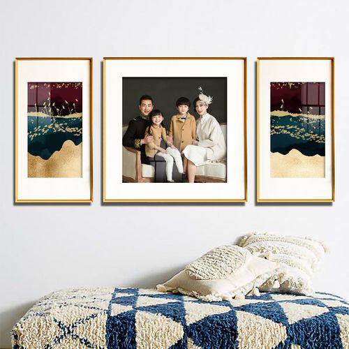 客厅沙发装饰照片背景墙网红结婚现代轻奢相框摆台北欧ins风精致