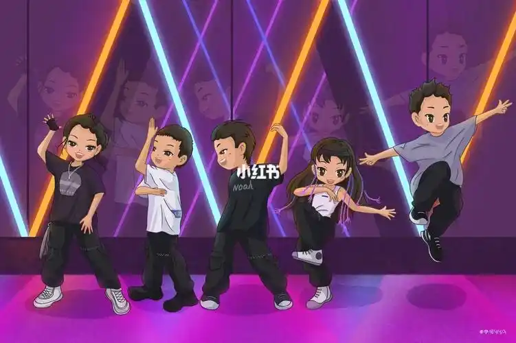 美好的夏天  #手绘插画设计  #甜酷女孩  #街舞  #街舞少年  #伙伴