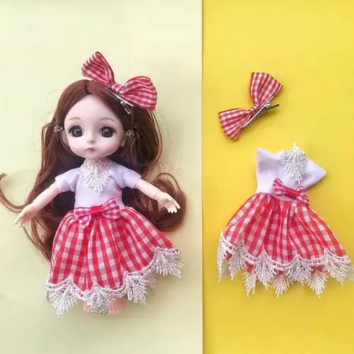 衣服裙子裤17厘米娃娃换装子过家家公主服装女孩玩具bjd8分娃16