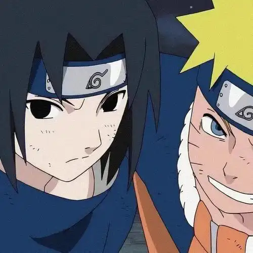 越看越上头 #火影忍者  #鸣人  #佐助  #情侣头像