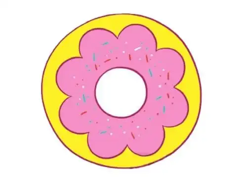 卡通甜甜圈简笔画的画法步骤教程及图片大全