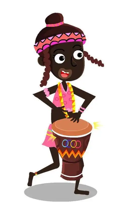 非洲鼓鼓面简笔画