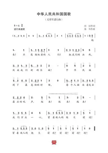 源自:中国政府网 2004年正式规定 《义勇军进行曲》为国歌