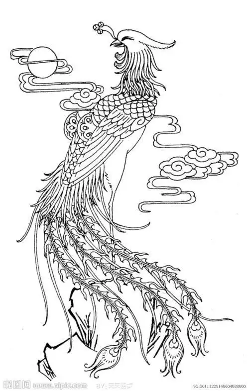 百鸟朝凤图搞笑简笔画