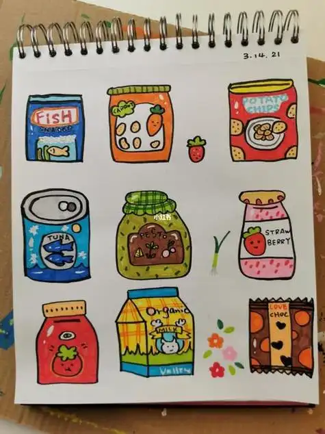 画零食100种简笔画画零食100种简笔画和饮料100种简笔画