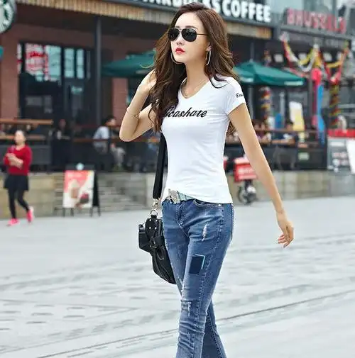 无短袖不夏天!8款紧身短袖t恤,时髦又便宜,超有女人味