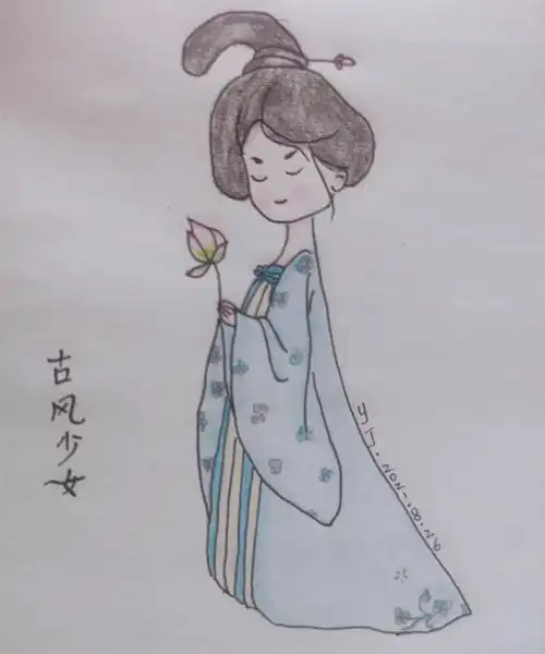 古风少女有过程图